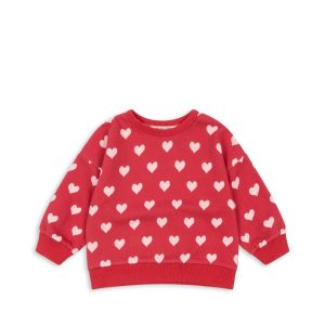 Sweat-shirt enfant rouge cœur – Konges Sløjd 