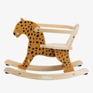 Léopard à Bascule en Bois